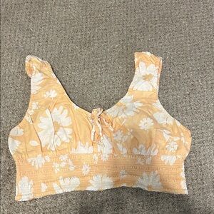 Floral Smocked Crop Tank Top